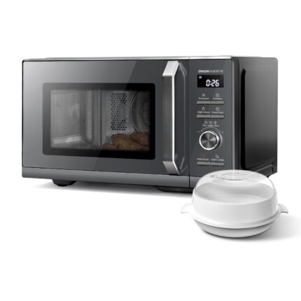 TOSHIBA 26L Air Fry Auto Menu Combo 6-in-1 900W Microwave Oven With Steamer in Morandi Grey, Inverter